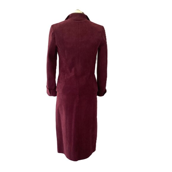 Vintage Burgundy Ultrasuede Skirt Suit - Picture 3 of 13